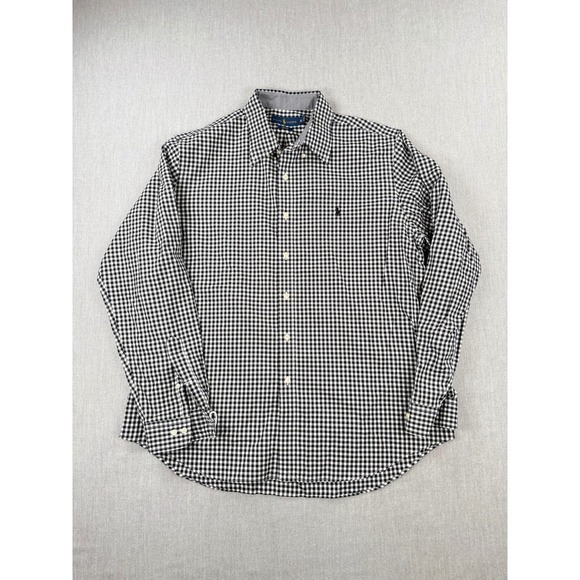 Ralph Lauren Other - Ralph Lauren Mens XL Gingham Button Down Shirt Black White Non-Iron Cotton